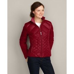 New Eddie Bauer Essential Down Jacket, Red, Size Petite MP, New with Tag